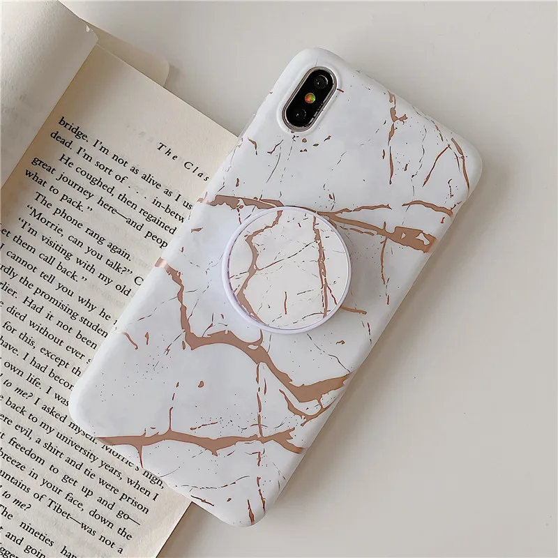 White A3 FLYKYLIN подставка для держателя для samsung Galaxy A50 задняя крышка на для samsung A70 A40 Art Сращивание мрамора IMD силиконовый чехол для телефона - Цвет: White A3