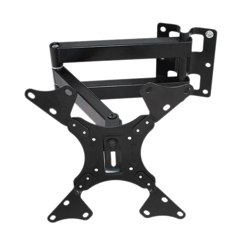 12-37Inch Retractable TV Wall Mount Bracket Loading 15Kg Full Motion Bracket Mount for Flat Screen Up To 200X200Mm
