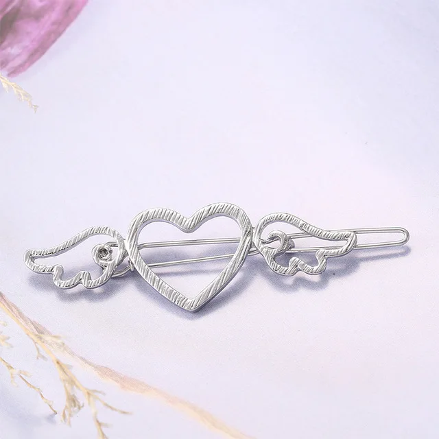 Silver 1 шт. Модные женские заколки для волос для девочек, заколки для волос с пентаграммой, тонкие заколки для волос, украшения для волос, Подарочные ювелирные аксессуары - Окраска металла: Silver