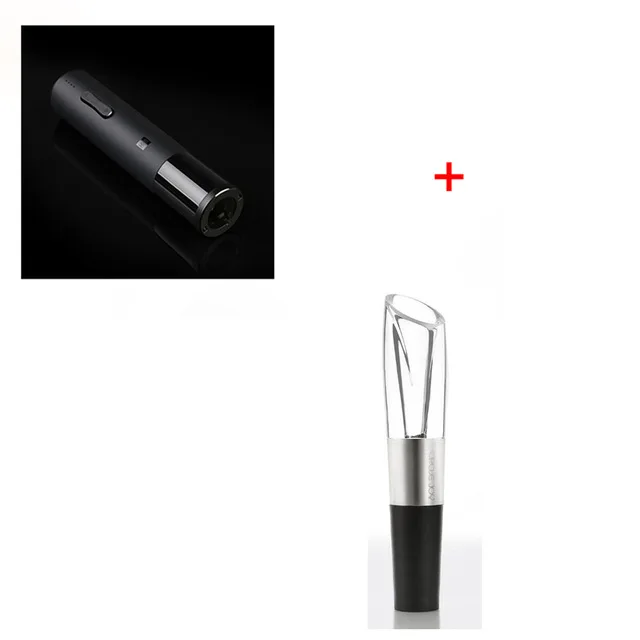 1 opener 1 decanter Xiaomi Huohou автоматический открывалка для красного вина пробка для бутылок Электрический штопор фольга резак пробковый инструмент для Xiaomi умный дом наборы - Цвет: 1 opener 1 decanter