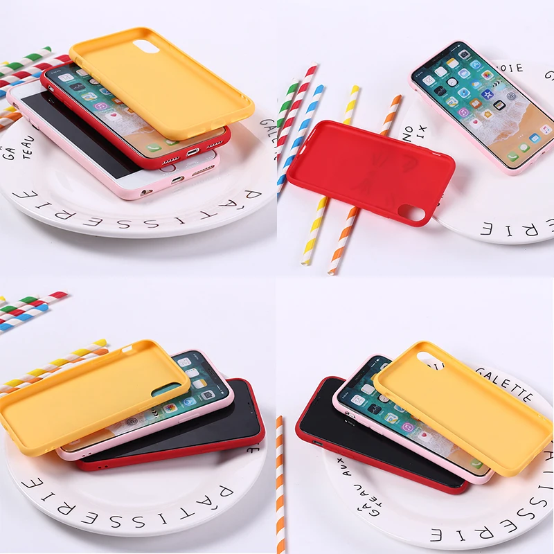 

Funny Expression Cartoon Cute Soft Matte Silicone Candy Case Coque For iPhone 11 Pro 12 8 8Plus X XR XS Max 7 7Plus