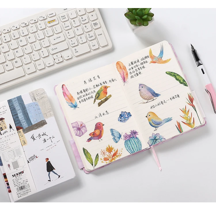 112 Sheets Vintage Notebook Bullet Journal Sweet Planet Planner Book Daily Agenda Diary Stationery Kids Gift Office Supplies