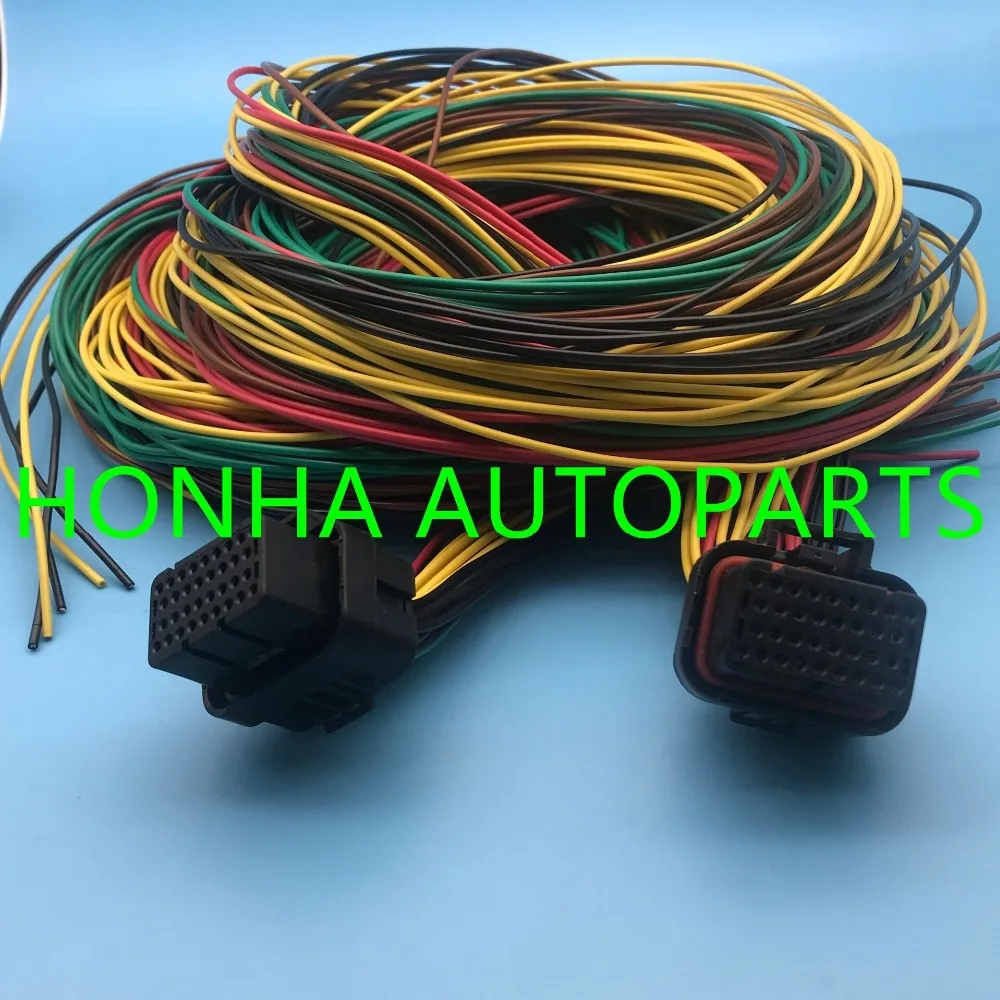34 Pin/Way Женский Tyco AMP Авто масляный газовый разъем с 2 метром 18AWG провода косичка