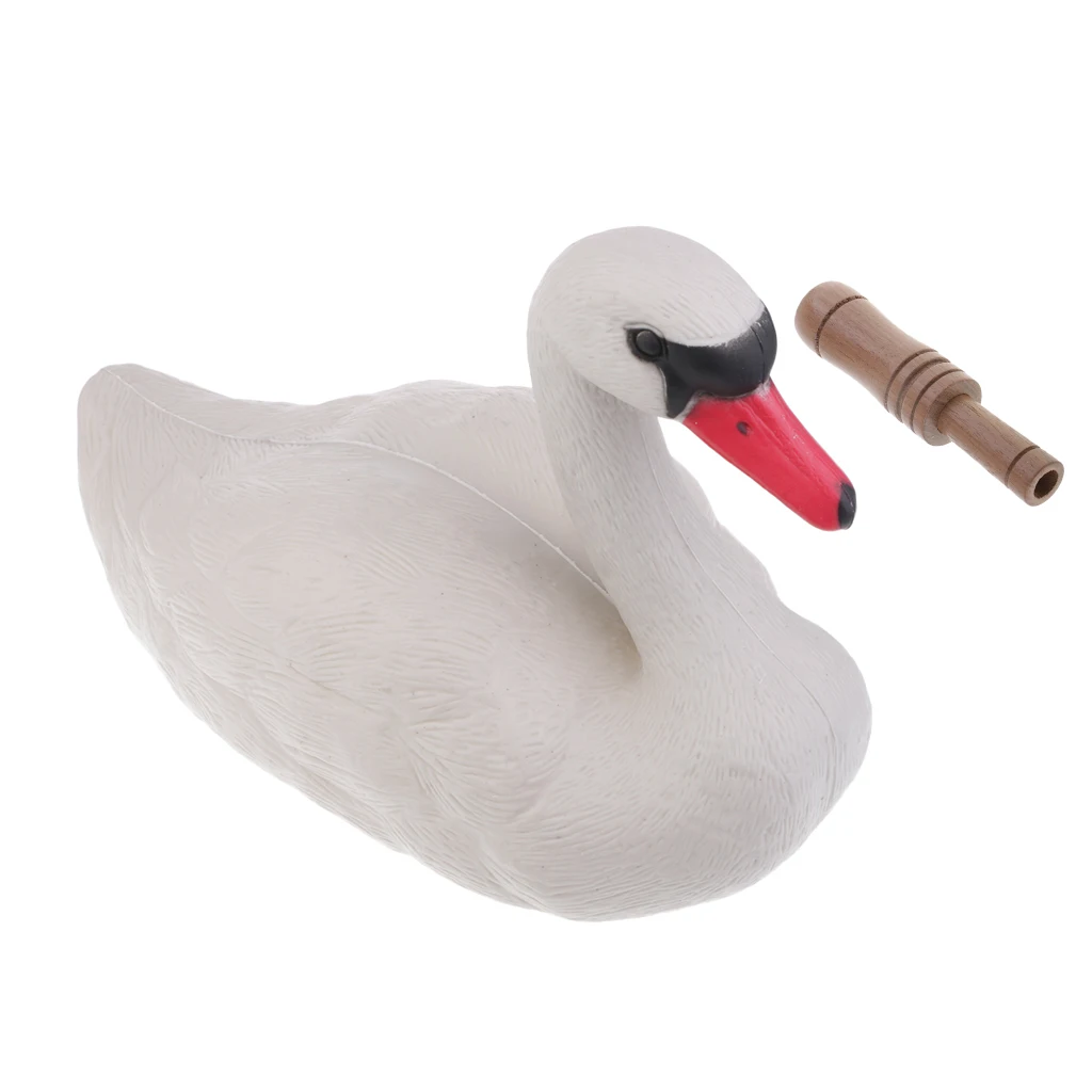 

Floating Swan Decoy And Duck Whistle For Hunting Fishing Pest Scarer Scarecrow