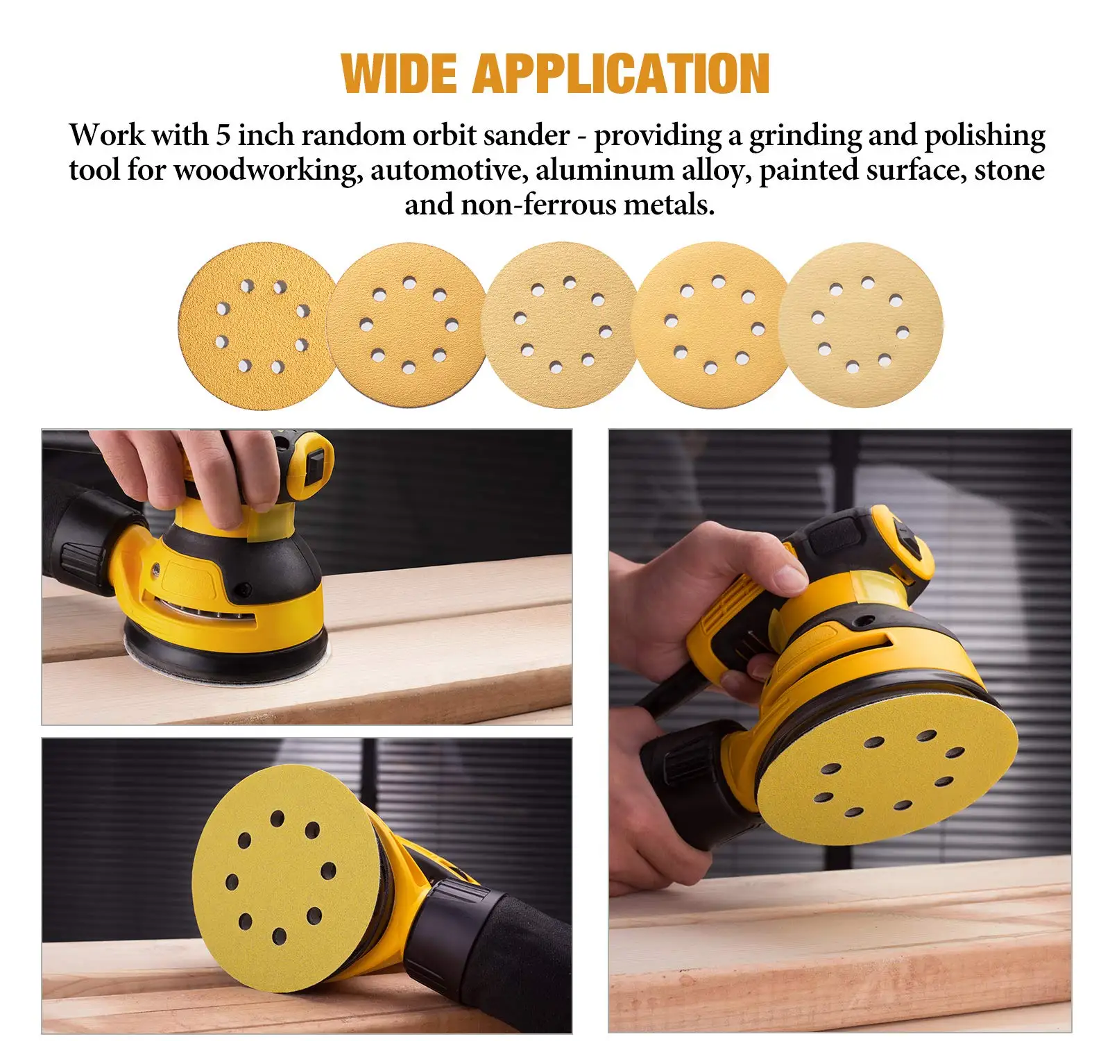 100 шт. 5 дюймов 8 отверстий крючок и петля золото магнитный диск оксид алюминия от 60