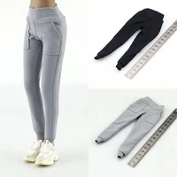 blackgrey color 16 scale pencil pants sweatpants slim jogging sport pants trousers model for 12 inches action figure