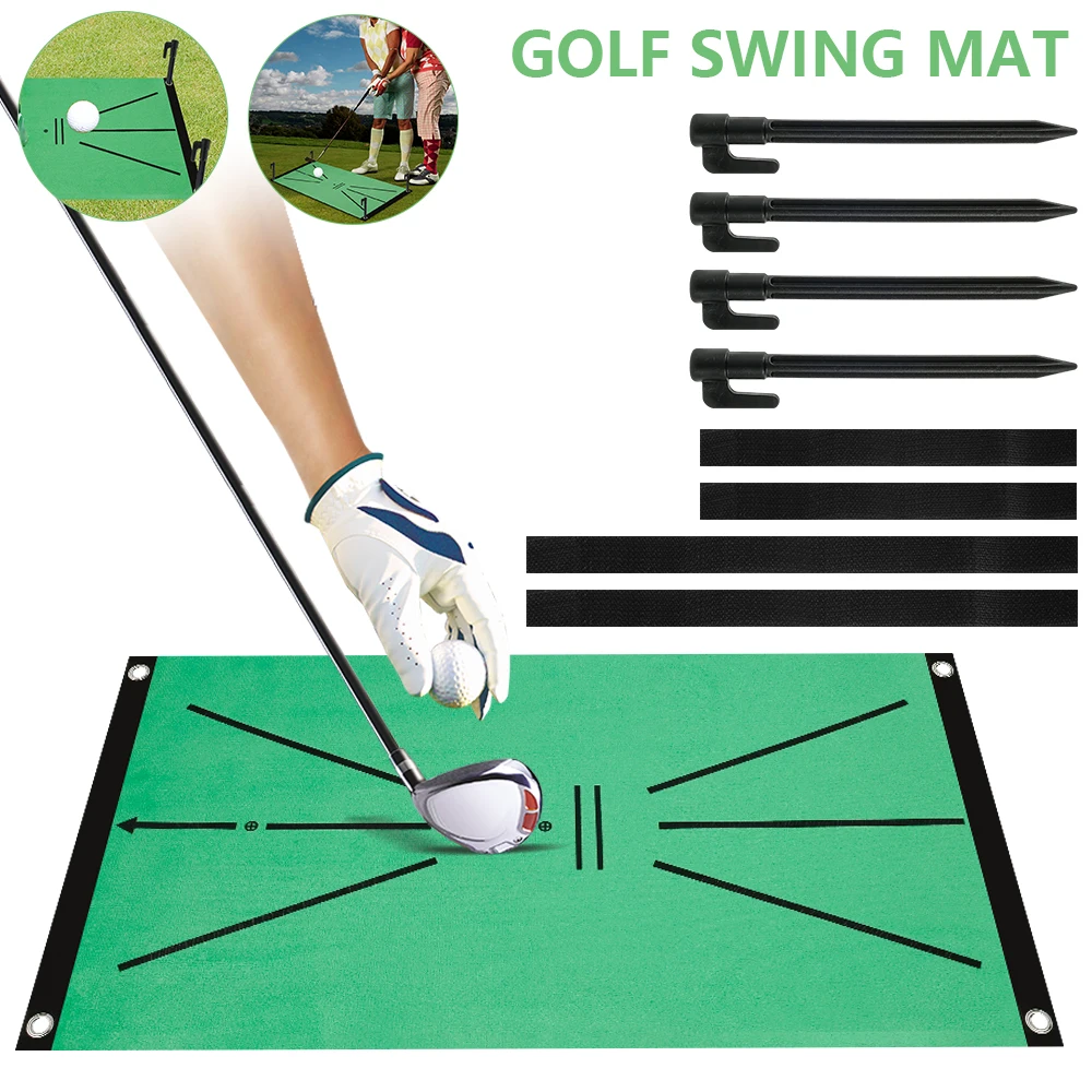 

1PCS Golf Training Mat Swing Detection Batting Practice Aid Game Hitting Grass Pad Family Indoor Outdoor Exerciser Accessories