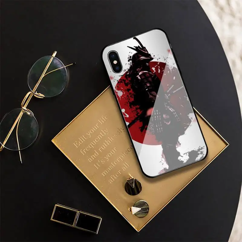 

Japanese Samurai Phone Case For Iphone 11 Pro XR XS MAX 8 X 7 6S 6 Plus Tempered Glass Cove Fundas