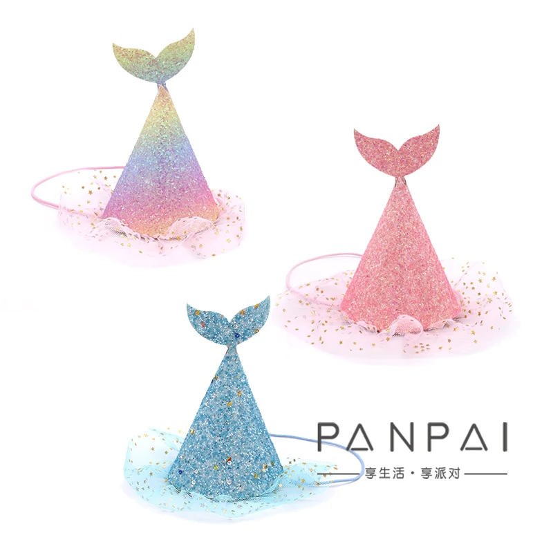 Хвост русалки с шляпой детский головной убор Креативные украшения для дня