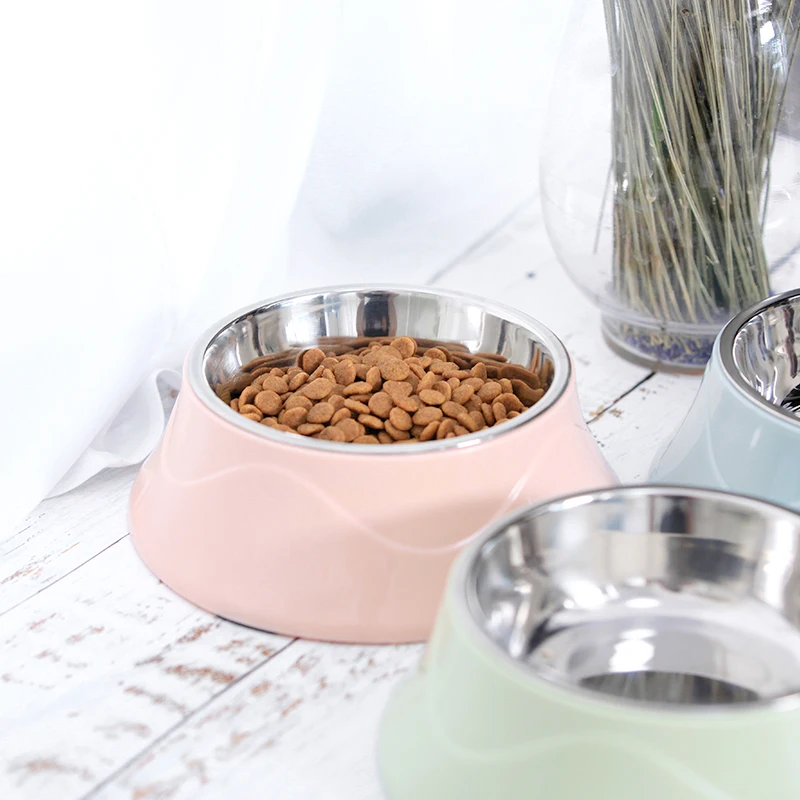 Миска-подставка для собак из нержавеющей стали нескользящая дорожная тарелка