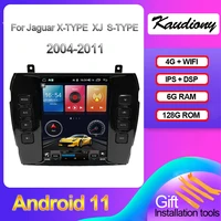 kaudiony 10 4 tesla style android 11 for jaguar xj x type s type car dvd player auto radio gps navigation stereo 4g 2004 2011