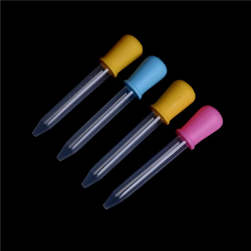 Pipeta de silicona para alimentaci&oacute;n de beb&eacute;, gotero l&iacute;quido de pl&aacute;stico, cuchara gotero, utensilios infantiles, 5ML, 2 uds.-3