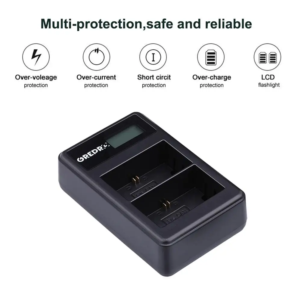 

1200mAh LP-E12 LPE12 Battery + LCD USB Charger for Canon LP E12, EOS M, EOS M10, EOS M50, EOS M100, EOS Rebel SL1, EOS 100D