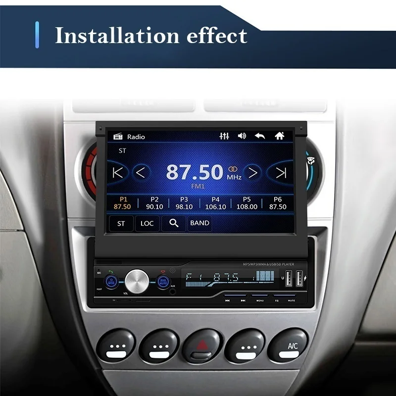 7inch HD Touch Screen Car Stereo MP5 Player RDS FM AM Radio Bluetooth USB AUX Head Unit With Steering Wheel Learning Function | Автомобили