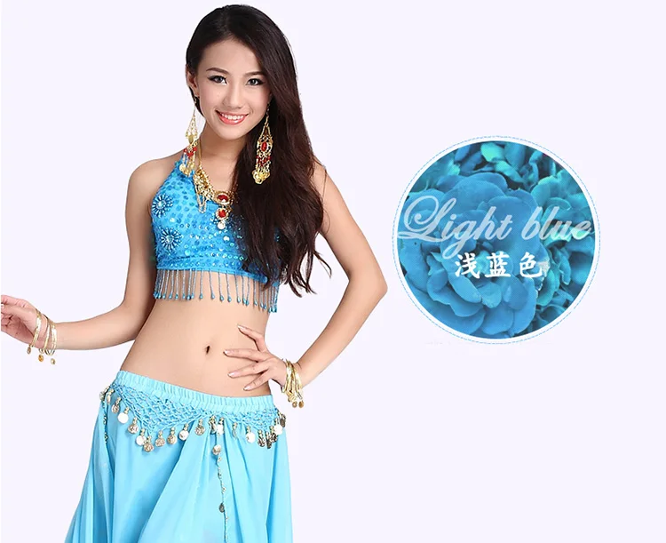 Женский костюм для танца живота одежда выступлений шифоновый индийский