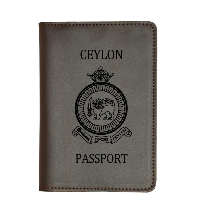 Кожаный чехол для путешествий с гравировкой ceylon паспорта мужчин и женщин простые