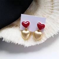 the s925 retro metallic heart shaped matte stud earrings from south korea are stylish womens earrings with 2020 new jewelry