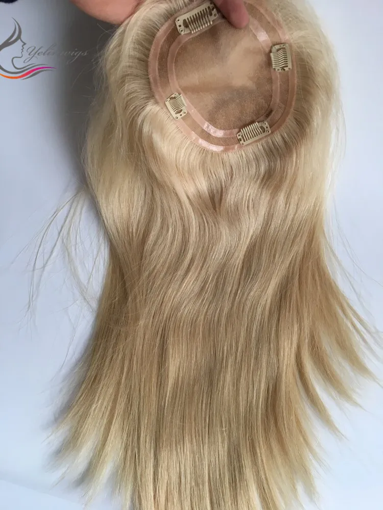 Естественный вид человеческие волосы еврейский Топпер высшее качество