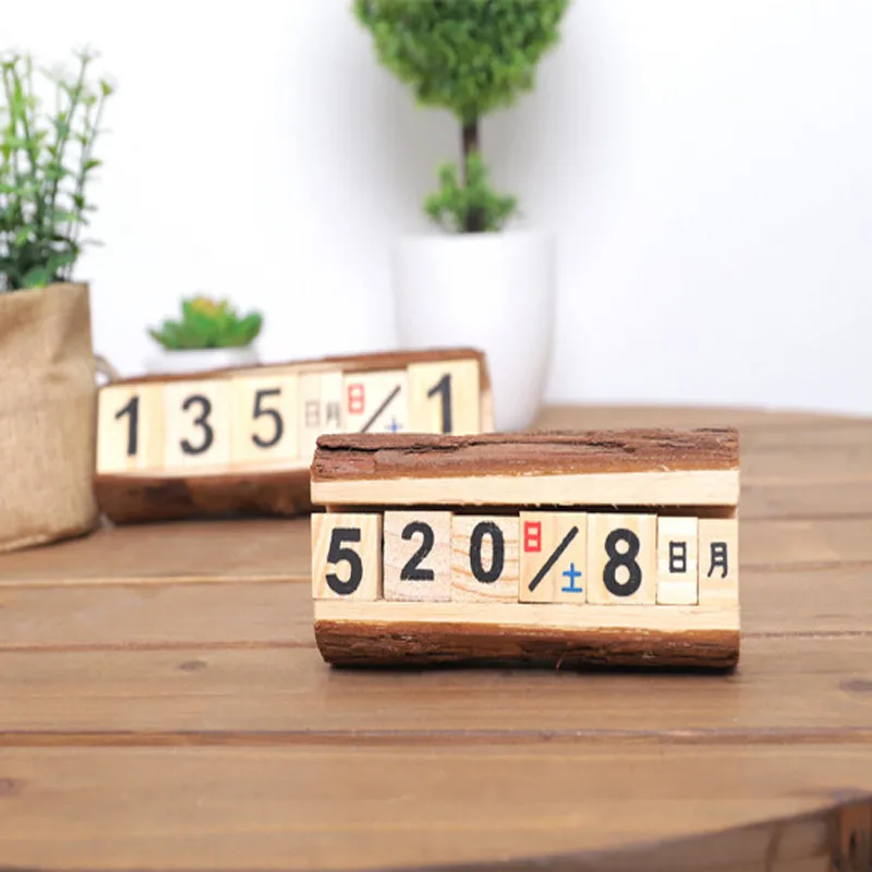 DIY Chic Винтаж деревянные кубики ежедневно вечный Офис обстановка ремесла