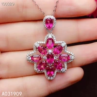 kjjeaxcmy boutique jewelry 925 sterling silver inlaid natural pink topaz womens pendant supports detection luxurious