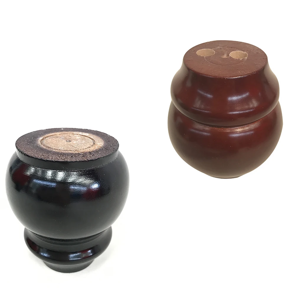 

Set of 4 Walnut Wood Round Gourd Replacement Bun Feet for Sofa Chair Couch