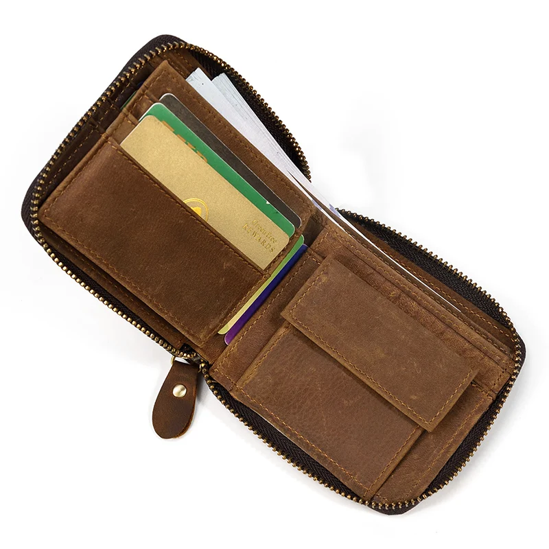 Новый дизайн 2020 кожаный короткий кошелек из натуральной воловьей кожи для монет