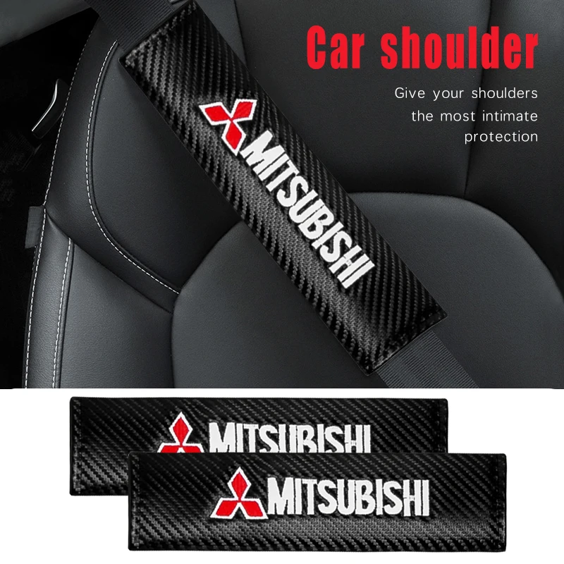 

1/2PCS Car Seat Belt Protective Cover Auto Shoulder Pads Interior Accessories For Mitsubishi Lancer X 9 10 Asx Outlander 3 L200