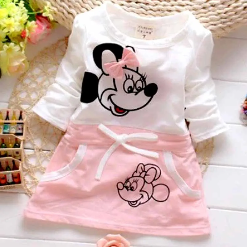 Новинка 2021 лидер продаж модное милое платье с вышивкой Минни платье-мини из