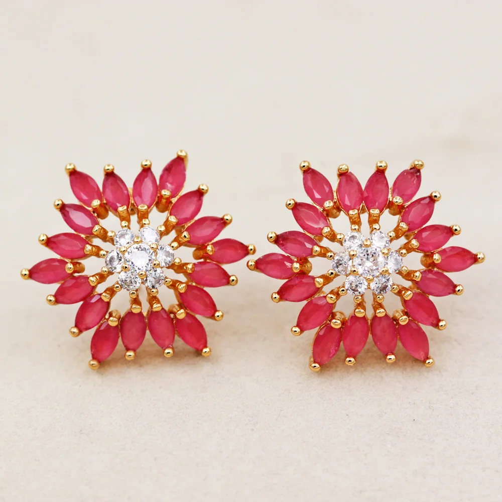 RLOPAY модные серьги для женщин ювелирное изделие g Stone Кристальные красные