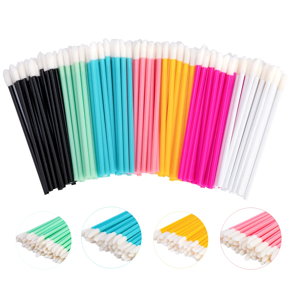 50 шт одноразовые набор кисточек для макияжа кисть губной помады блеск губ