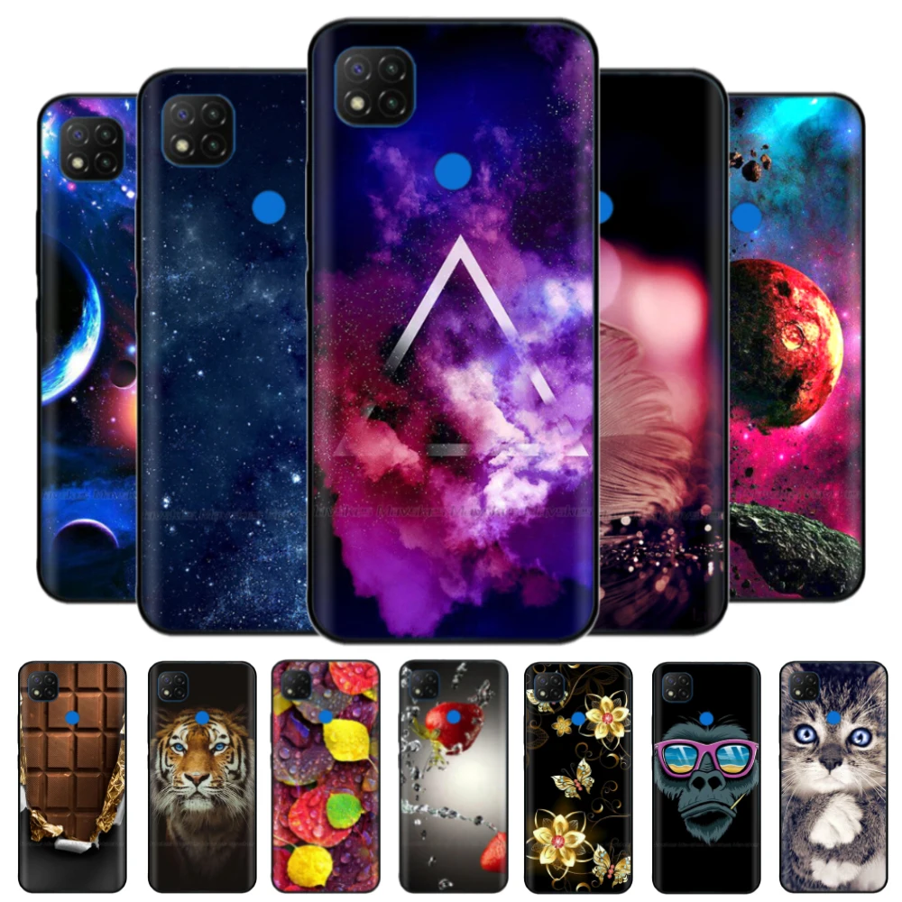 

6.53" For Xiaomi Redmi 9C Case Soft TPU Back Cover For Xiaomi Redmi 9C NFC Case Printed Silicone Bumper on Redmi9C 9 C Coque