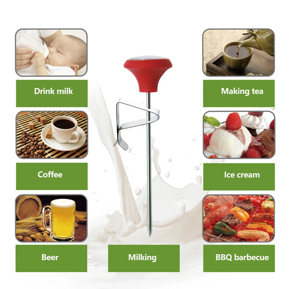 

Kitchen Food Cooking Milk Probe Temperature Hot Stainless Steel Instant Read Probe Thermometer BBQ Food Cooking Meat Gauge