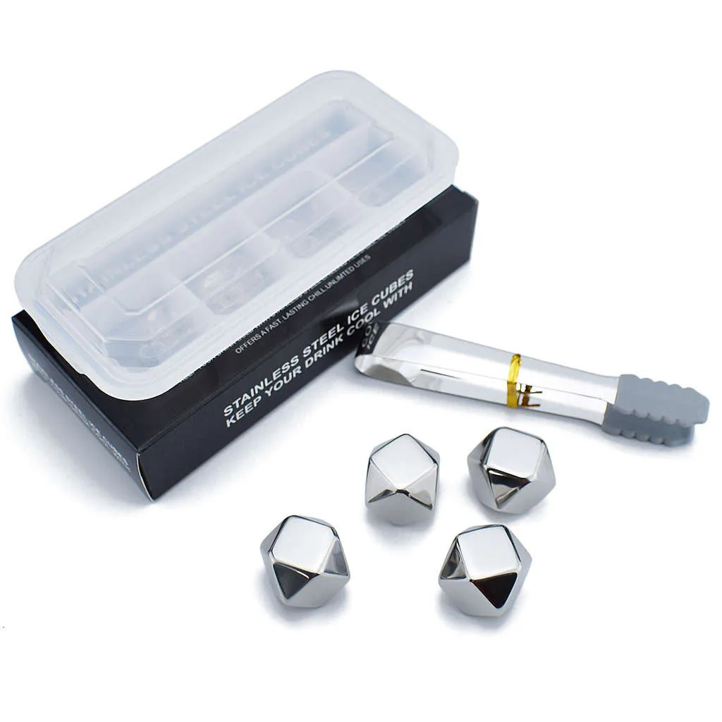 Модные кубики льда из нержавеющей стали многоразовый металлический охлаждающие