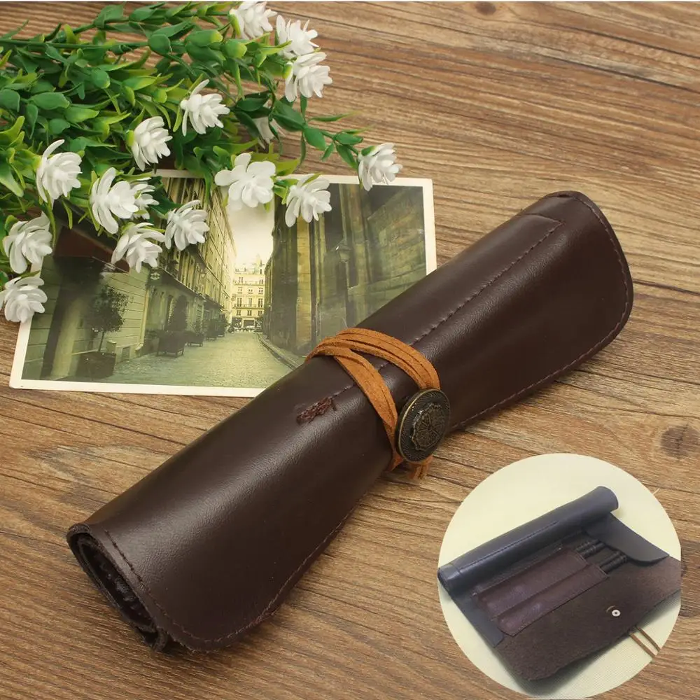 

PU Leather Tool Bag Stone Carving Tool Bag Scabbard Can Roll Artificial