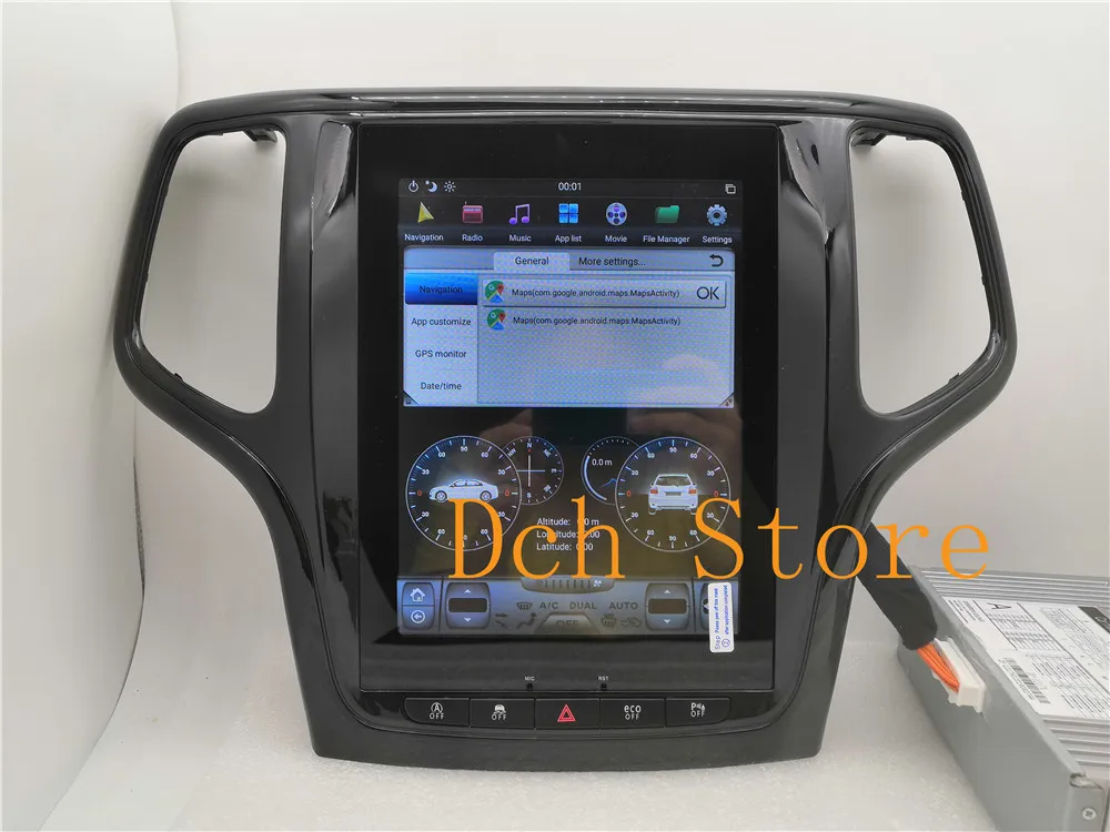 10,4 дюймов Tesla стиль Android 8,1 автомобильный DVD gps плеер навигация для Jeep Grand Cherokee 2012- PX6 CARPLAY радио ips стерео