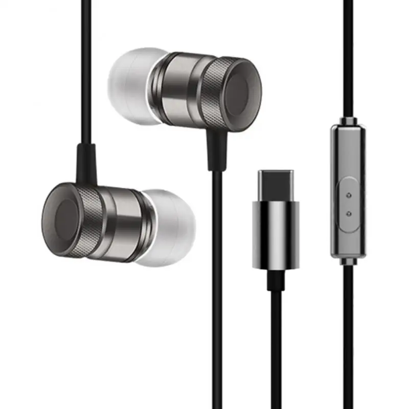 USB C Type штекер стерео наушники для Xiaomi Huawei MP3 плеер Универсальные с проводным