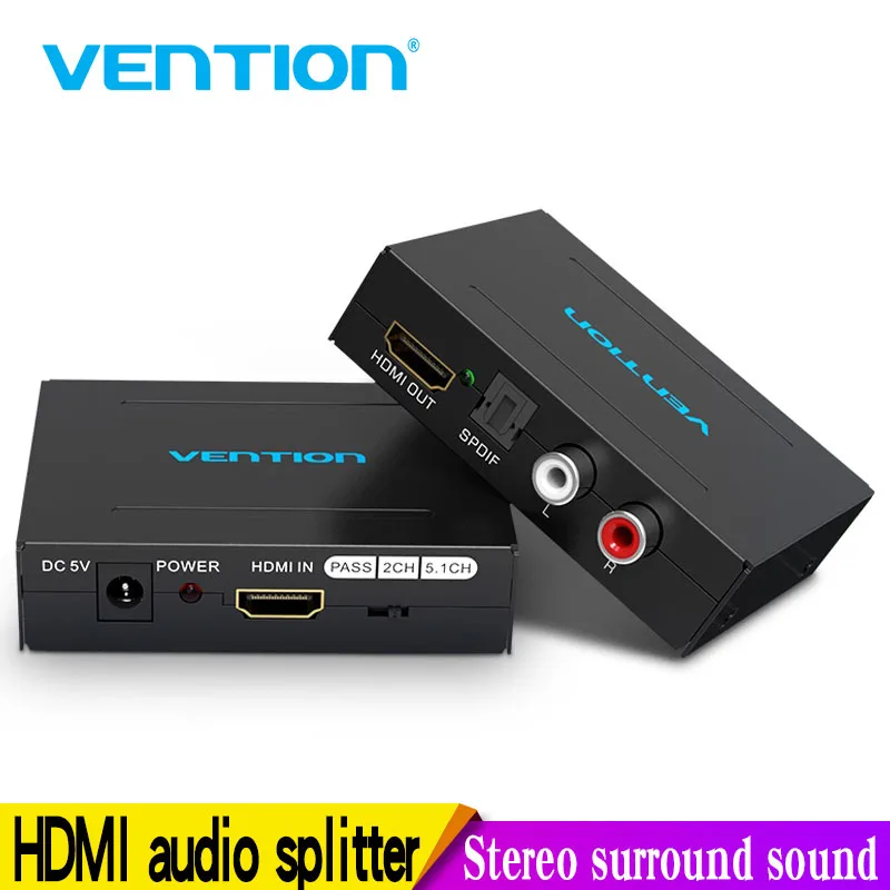 Аудио Сплиттер Vention HDMI 4k в HDMI/оптический TOSLINK SPDIF/RCA| |