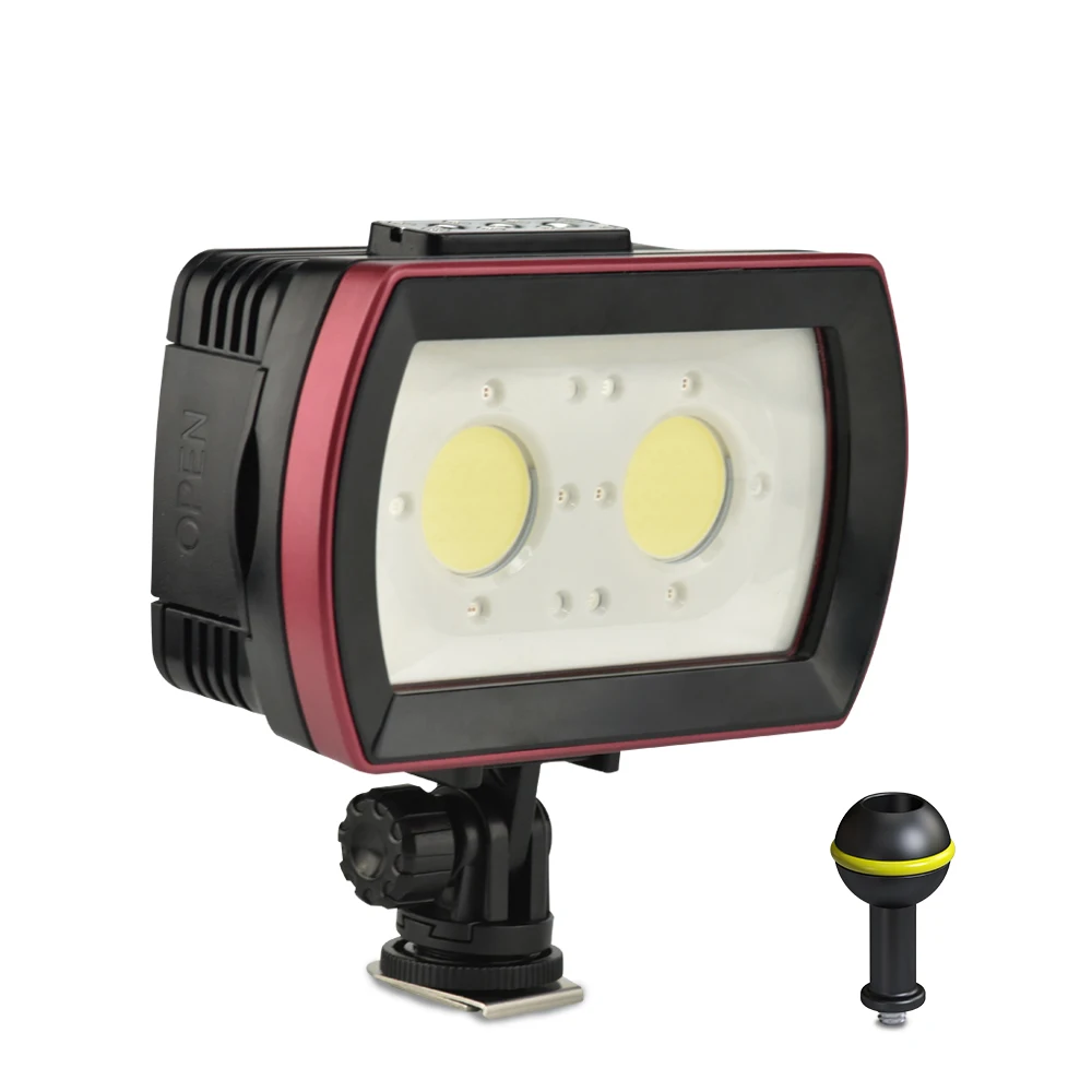 Водонепроницаемый светодиодный светильник Seafrogs IPX8 для фотосъемки и видеосъемки, лампа 40 м для подводного погружения и фотосъемки, светильн...