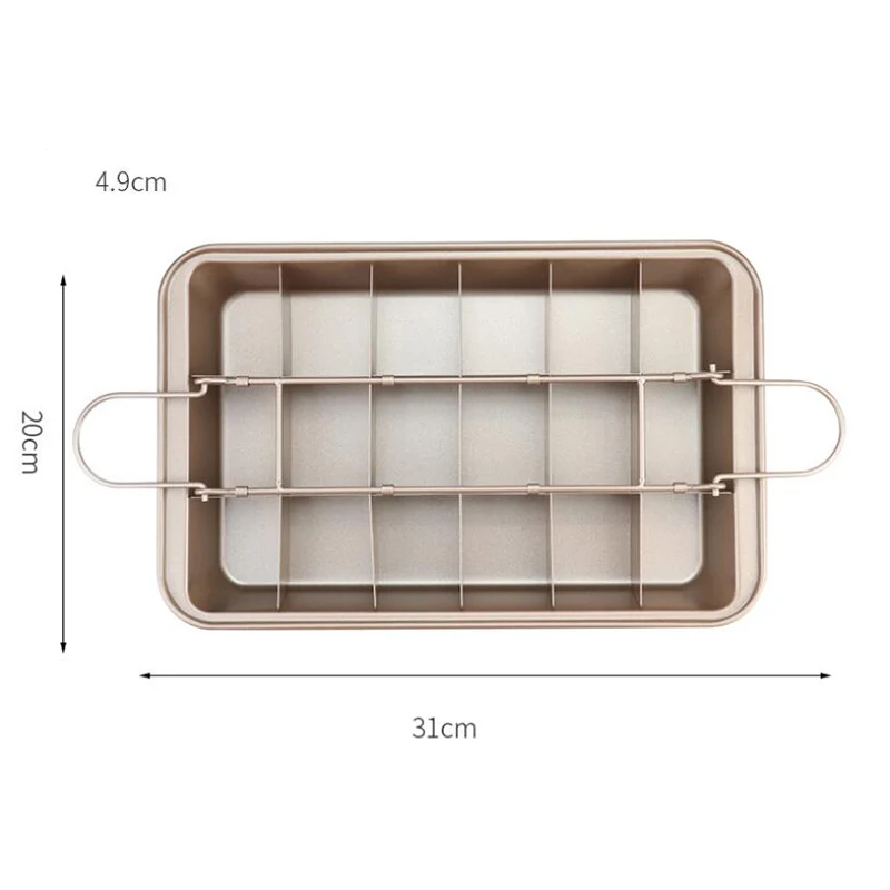

Brownie Pan Grilled Brownie Pan Cake Bread Thickened Non Stick Baking Coating Mold Baking Tools for Cakes
