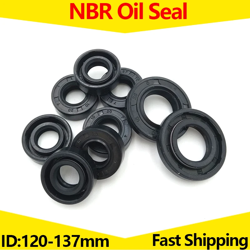 

NBR Framework Oil Seal ID 120mm - 137mm OD 130-200mm Thickness 7-18mm Nitrile Butadiene Rubber Gasket Rings