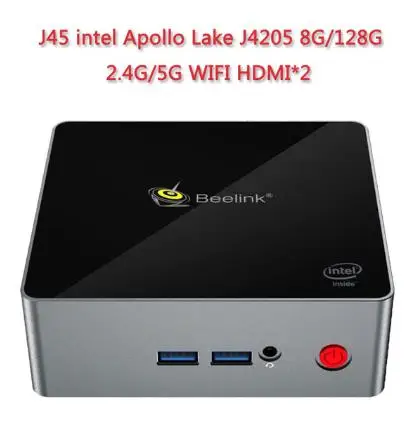 8G 128G Beelink новейший J45 Мощный мини ПК 4G/8G 128G/256G/512G J4205 1000M двойной wifi бизнес Смарт Мини ПК настольный - Цвет: 8G 128G