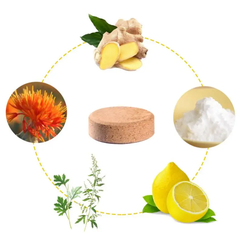 Новый имбирь пропитанный стопой шипучие таблетки ванна для ног порошок AI YE