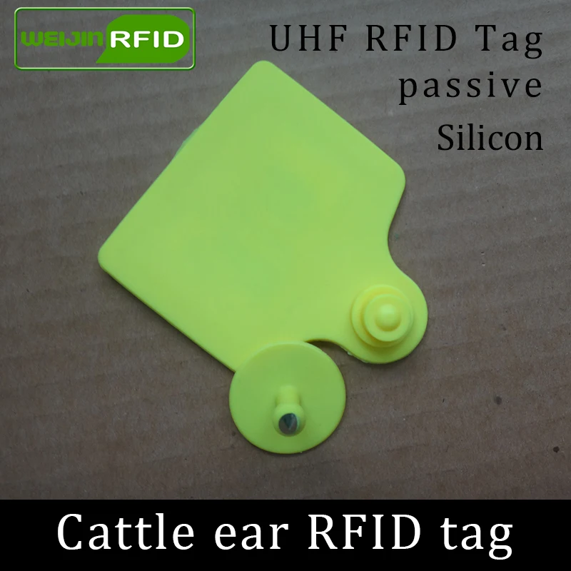 UHF rfid Тег Отслеживания Электронных Животных ушной тег EPC Gen2 ISO18000 6C 915 м 868 860 МГц 960