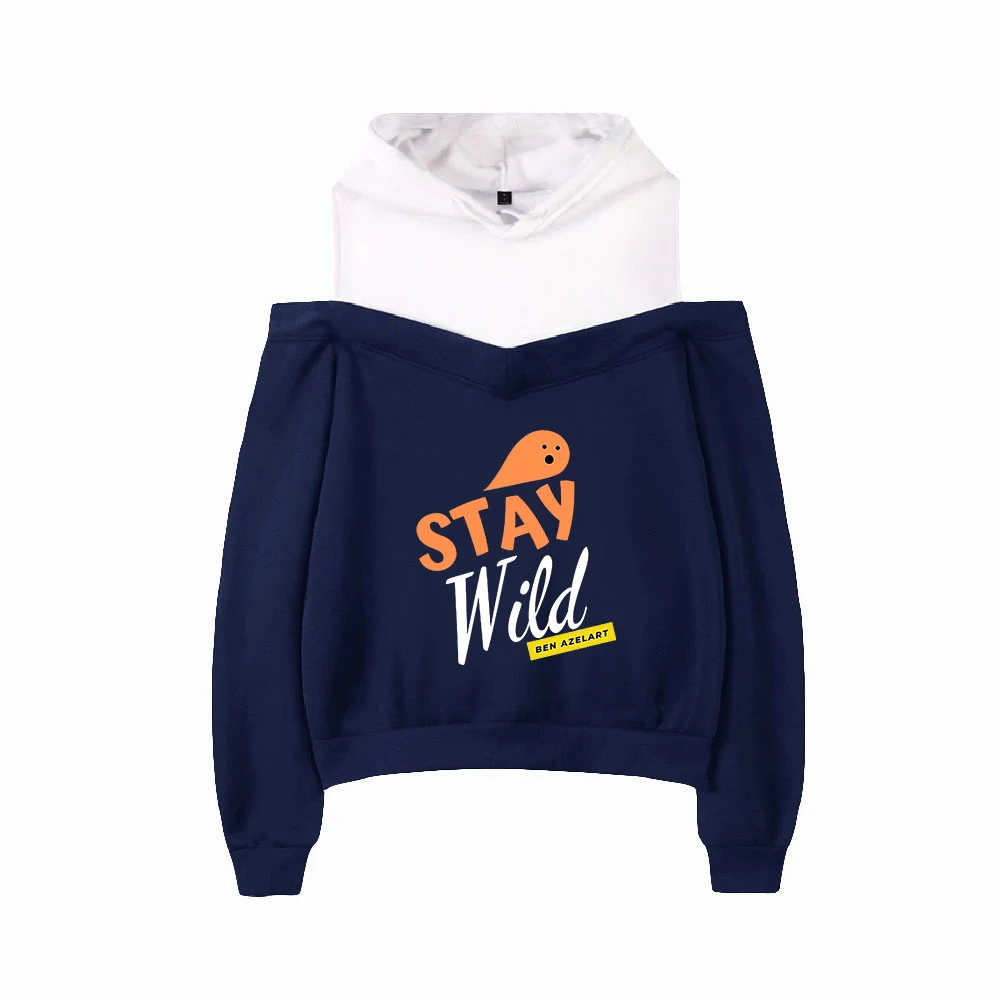 

WAWNI Ben Azelart Off Shoulder Hoodies Sweatshirt Harajuku Sexy Women Casual Pullover Loose Hoodie Sweatshirts Unique Tops New