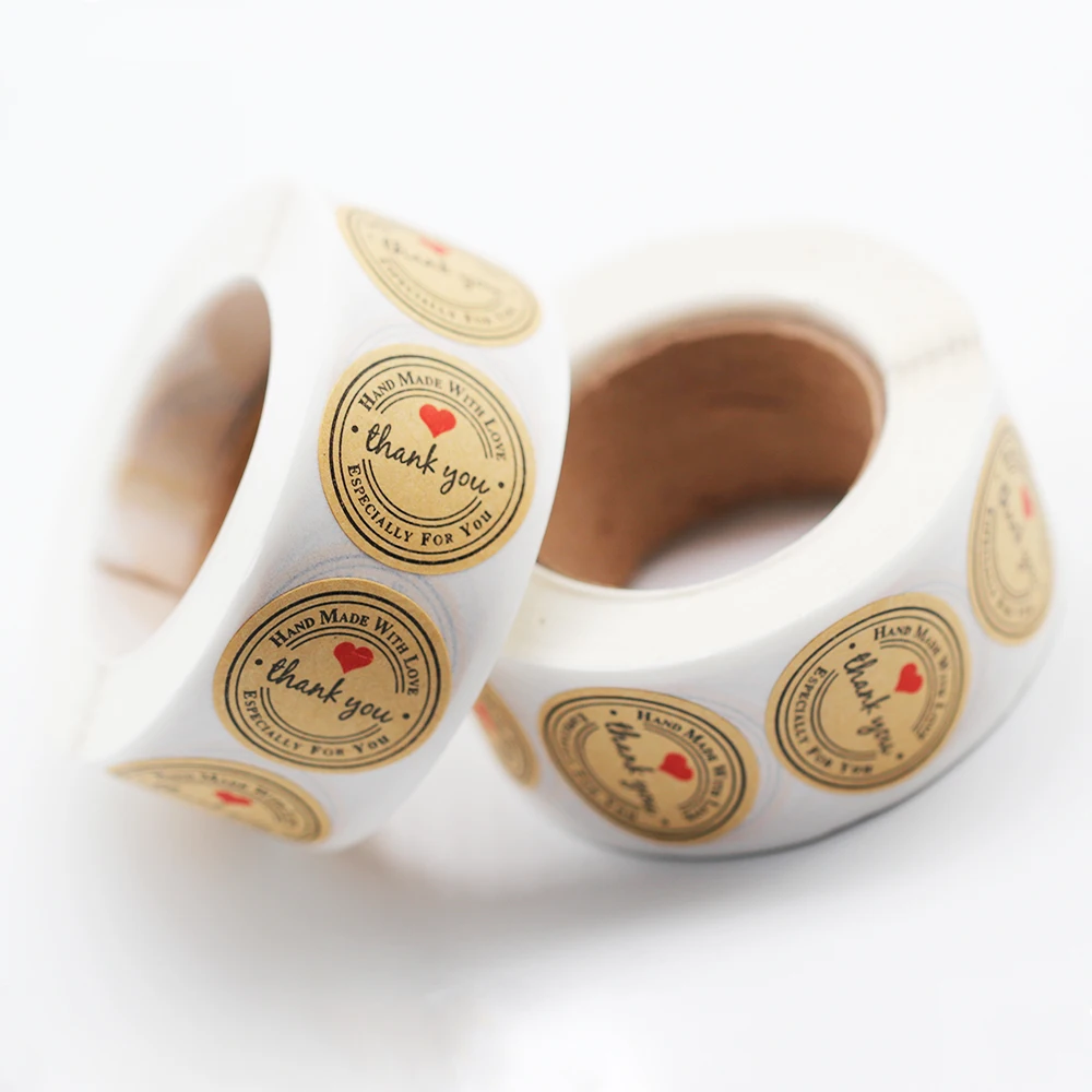 Наклейки для этикеток Золотая наклейка спасибо Скрапбукинг 500 шт свадебной