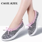 CAGILKZELЖенская обувь на плоской подошве; сезон осень; дышащие сетчатые кроссовки; женские слипоны; удобные лоферы на плоской подошве; женская обувь; 2019