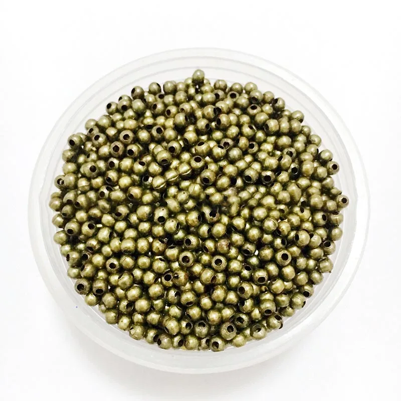 200 шт./компл. 3 мм 2 железная бусина Кукольное ожерелье цепь мини детские бусы