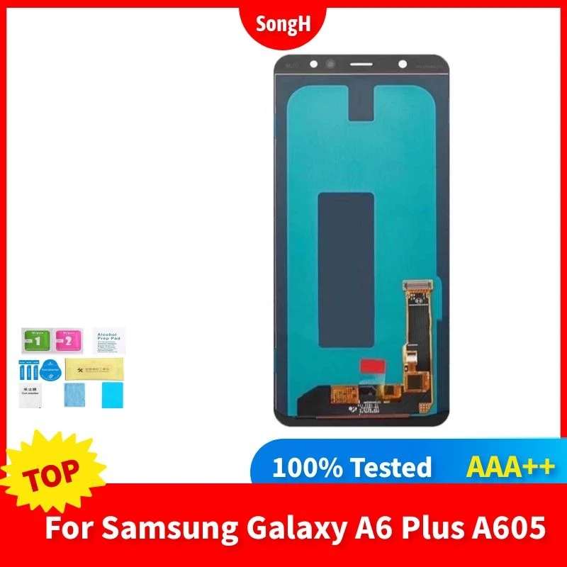 

100% Original Amoled For Samsung Galaxy A6+ A605 SM-A605F Display LCD Screen replacement for samsung A605FN A605G A605GN LCD