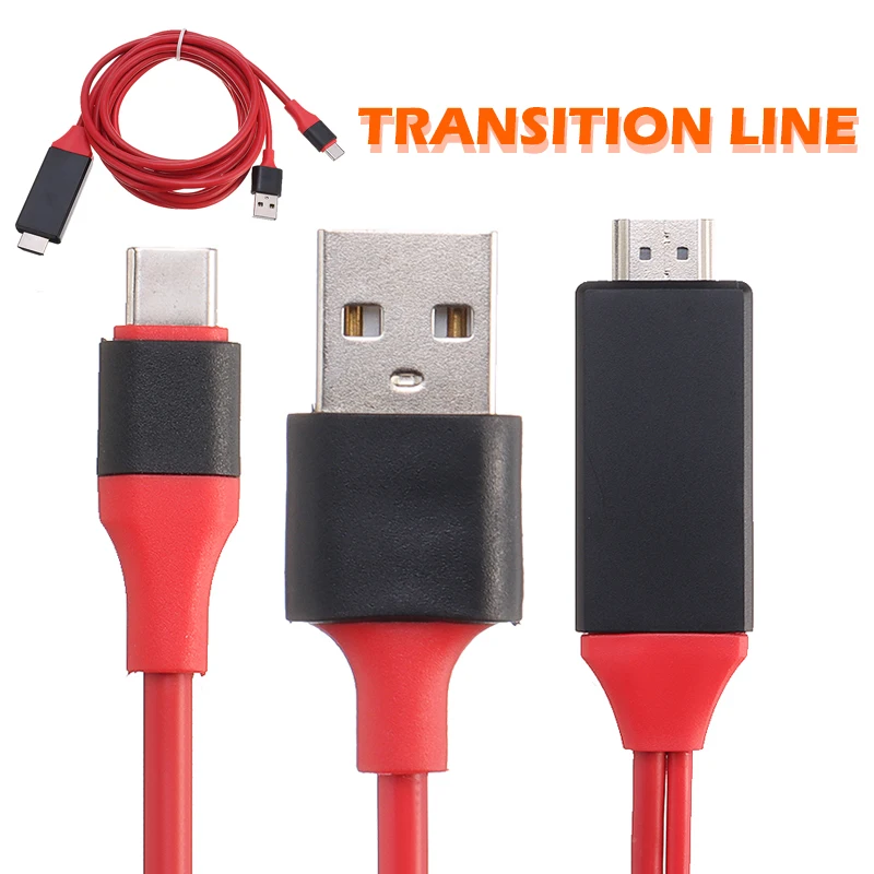 Новое поступление USB-C Type-C до 4K HD TV AV адаптер CableHDMI-совместимость с USB 2 0 разъем
