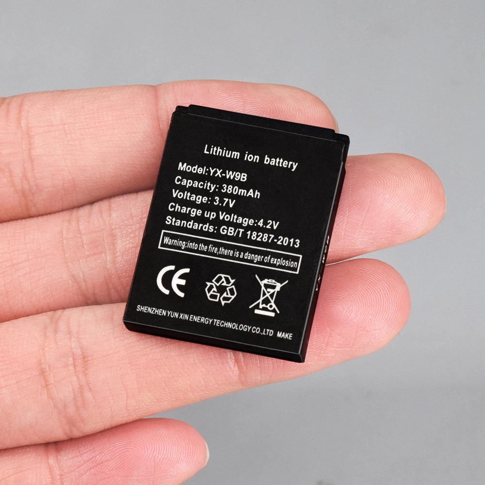 PALO прочная батарея для умных часов LQ-S1 YX-W9B 3,7 в 380 мАч литий-ионная полимерная батарея для умных часов DZ09